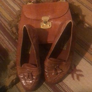 HAND MADE snakeskin Lovely Loafers/Bag